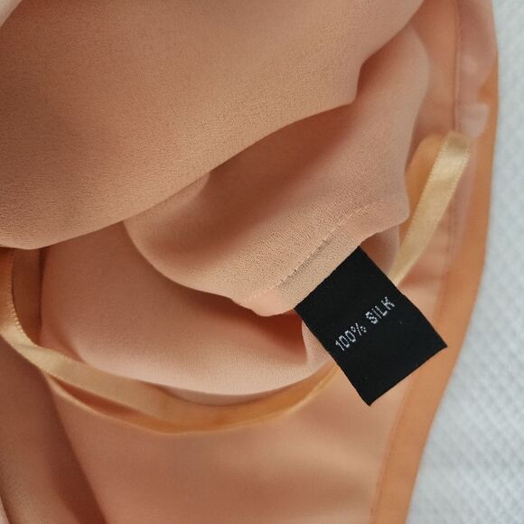 Ellen Tracy X Linda Allar silk skirt knee length lined side zip - Picture 8 of 8